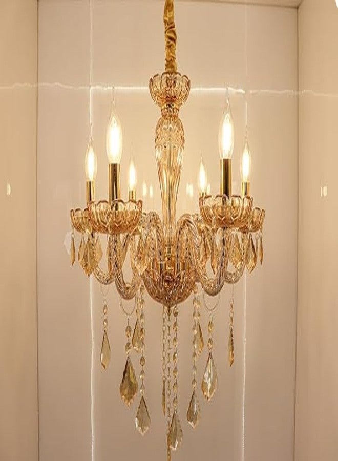 Bemisall Chandelier Modern K9 Crystal Chandelier Lighting, Clear Crystal Ceiling Light Fixture Pendant Lamp for Dining Room Bathroom Bedroom Livingroom - Image 1